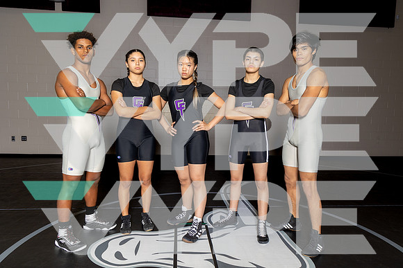 FULSHEAR_WRESTLING_TEAM_ALex Rodriguez, Berihu Box, Haylee Wong, Jaden Nguyen, Selicia Salinas-(BROWN)-2