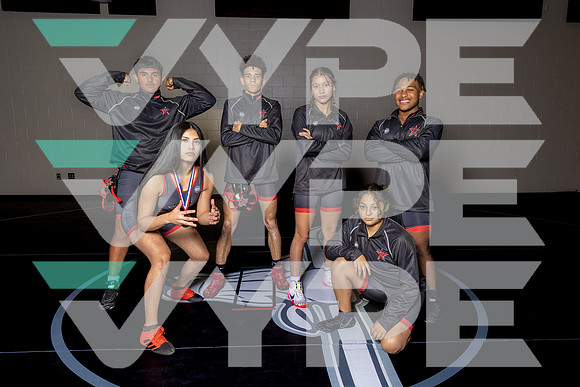 TERRY_WRESTLING_TEAM_Alyssa Cisneros, Enrique Cabrera, Eryn Castor, Hector Sierra Jr., Katelyn Vasquez, Micheal Louison-(BROWN)