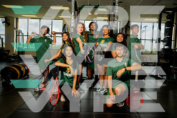 KLEIN_FOREST_TENNIS_TEAM_Arhamah Faisal, Ibrahim Syed, Jefferson Nguyen, Kevin Nguyen, Lauren Gonzalez, Leon Rodriguez, Liliana Gomez, Melani Hernandez, Syeda Zaidi-(HARTOJO)