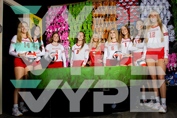 BELLVILLE_VB_TEAM_Abby Aschenbeck, Allyson Skeen, Carly Lange, Kendall Stark, Marin Higgenbotham, Sarah Lischka, Sophie Martinez, Sybil McKay, Sydney McKay__MG_8114-(LIVRAYMOND)