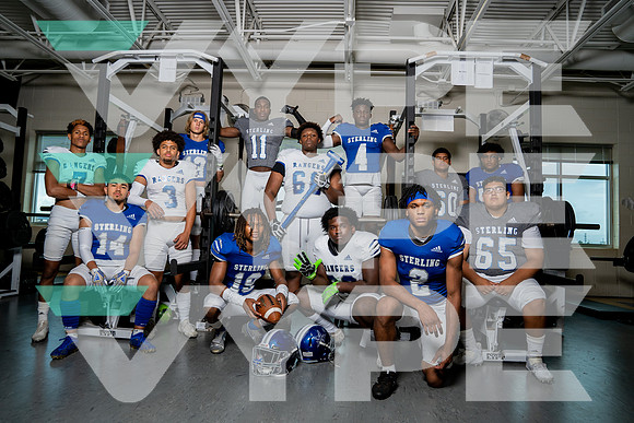 STERLING_FB_Antonio Salazar, Caleb Smith, Enijah Russell-Evans, Eugene Dersone, Gage Woodard, Issac Solorio, Jace Greer, Jaden Clark, Kody Arceneaux, La Javian Hagan, Malachi Godfrey, Robert Adams, T