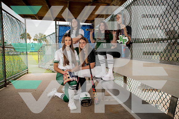 KINGWOOD_PARK_SFBL_TEAM_Abbey Papadimitriou, Bailey Kee, Hannah Leierer, Peyton Cote, Taylor Crawford-(WRIGHT)
