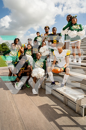 KLEIN_FOREST_FB_CHEER_Brad Spence, Chandler Williams, Jelani Watkins, Jossue Rios, Parker Jenkins, Robert Graves, Tivrell Hollings-(HARTOJO)