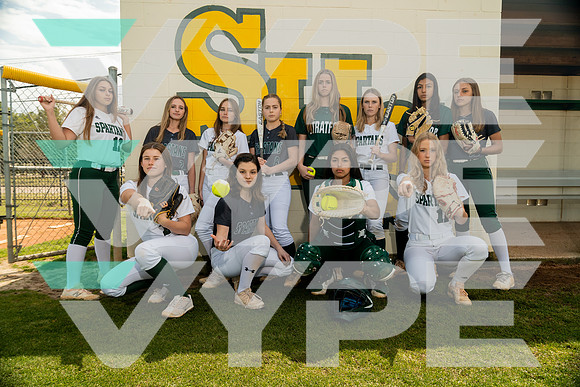STRATFORD_SFBL_TEAM_Adrianna Estrada, Carolyn Briggs, Hailey Hall, Hayden Houser, Isabela Sanchez, Jessica Youngblood, Kaitlyn McGuire, Katie Fikes, Katie Schleinschok, Kelsey Blackwood, Kirby Crow,