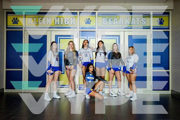 KLEIN_VB_TEAM_Kailyn Lee, Katie Koonts, Kiersten Hay, Kinslee Smith, Lauryn Gonzales, Mikala Sampson, Rachel Heilbrun-(DBROWN)