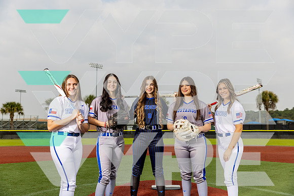 FRIENDSWOOD_SFBL_TEAM_Baileigh Burtis, Charleigh Esparza, Chloe Aldrich, Janelle Wilson, Lainie Schaefer-(DELEON)