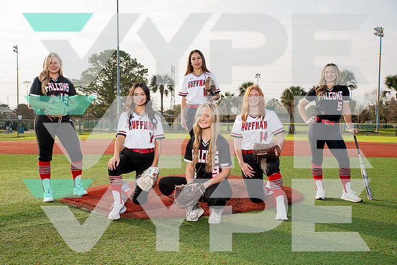 HUFFMAN_SFBL_TEAM_Cali Shrum, Jayde Dolan, Kiara Molina, Maddi Smith, Taylor Byron, Taylor Daniel-(WRIGHT)