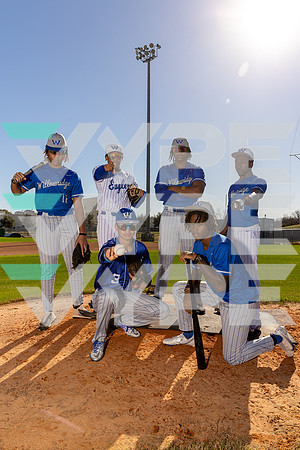 WILLOWRIDGE_BSBL_TEAM_Angel Aguilar, Dustin Goff, Kendron KJ Penson, Marxquise Hayes, Royce Wilson, William Goff-(BROWN)-2