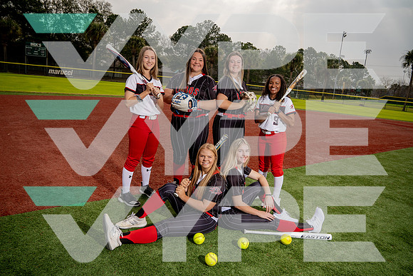LANGHAM_CREEK_SFBL_TEAM_Cassidy Luza, Emily Simmons, Kasey Simmons, Kayla Evans, Lauren Cox, Sydney McReynolds-(BCC)