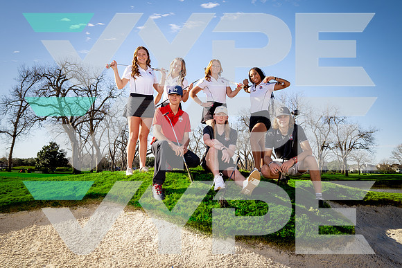 TRAVIS_GOLF_TEAM_Audrey Jones, Avery Tolbirt, Baylei Sandford, Branson Williams, Brooke Kocher, Doug Carney, Tyler Phillips-(BCC)