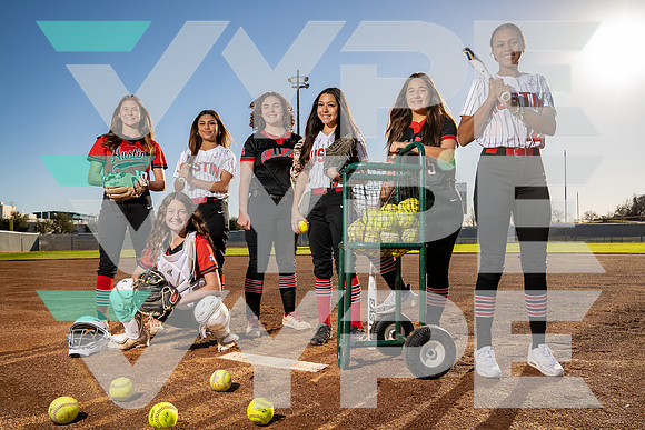 AUSTIN_SFBL_TEAM_Alyssa Carter, Amira Marfani, Charlotte O'Callaghan, Jenna Strong, Sophia Lundstrom, Trishelle Esquivel, Zoey Zamora-(BCC)-2