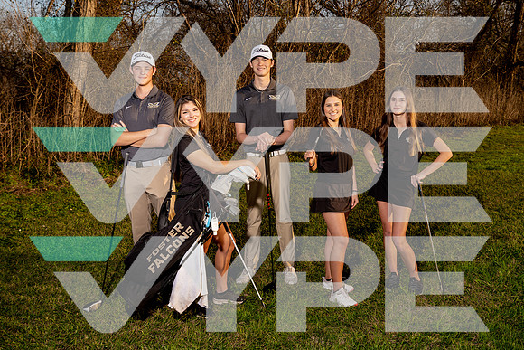 FOSTER_GOLF_TEAM_Alana Bender, Brooke Helmcamp, Ella Donovan, KAde Barnes, Richard Hartley-(BCC)