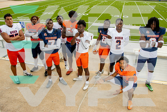BUSH_FB_Caleb Fountain, Daniel Bravo, Daniel Fasasi, Joachim Nicolau, Keilin Hall, Luis Lumingo, Nathan Bakari, Royce Batiste, Seyi Joseph, Sincere Timpson-(COOK)