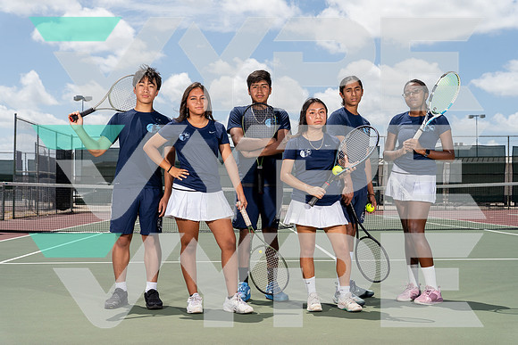 Elsik_TENNIS_Abraham Martinez, Ashtyn Davis, Felix Montes De Oca, Julissa Nochez, Larry Aponte, Yesenia Saloj-(BCC)