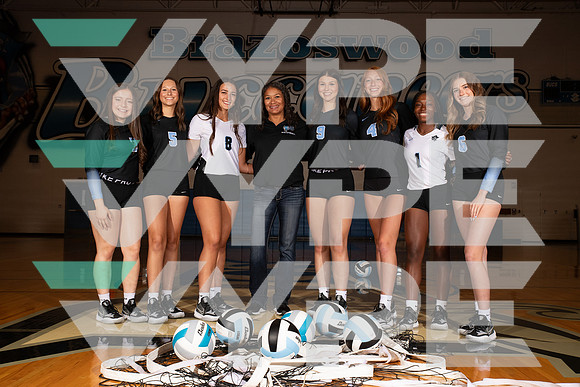 BRAZOSWOOD_VB_COACH_#6, Brooklyn Baker, HAnnah Bartlett, Landrie Heble, MAcie Riley, Olivia Stringer, Tatom Doner-(WRIGHT)