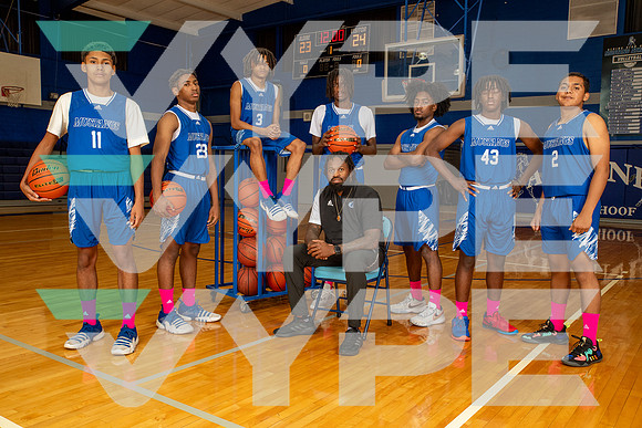 ALDINE_BB_TEAM_2 Keider Dabila, 3 Lonnie Brooks, 5 Janeson Kegler, 11 Jorge Castro, 23 Lorenzo Robinson, 43 Kendrick Perkins Jr.-(WRIGHT)