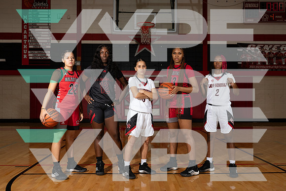 MAC_GBB_TEAM_2 Ireanna Kemp-Johnson, 3 Miya Torres, 12 Alexus Brownlow, 13 Nakisha Nedd, 22 Noa Quezada-(BCC)