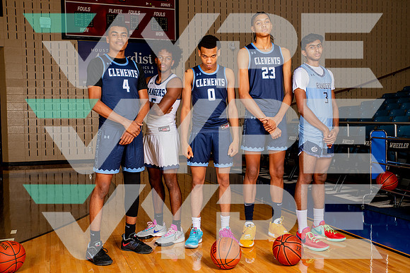 CLEMENTS_BB_0 Divine Ogochukwu, 3 Keshav Vijaykumar, 4 Abdul Aziz Olajuwon, 5 Bryce Matthews, 23 Joshua Clark-(WRIGHT)-2