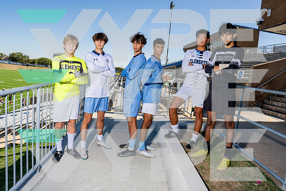 CLEMENTS_SOC_0 Owen Wrigley, 1 Taimur Faisal, 4 William Wojciechowski, 5 Maesum Brito, 12 Preston Wang, 15 Abdulqader Majid-(BCC)-2