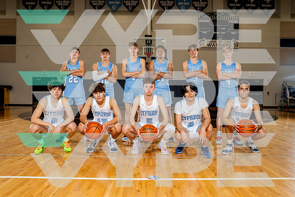 CYPRESS_CHRISTIAN_BB_TEAM_0 Reyli Garza, 1 Kolton Kurek, 2 Daniel Pua, 3 Luke Wisenbaker, 15 Maxwell Duphorne-(BCC)