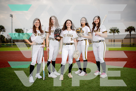 ST_AGNES_SFBL_TEAM_Avery Jung, Elyse Nesser, Julia Sullo, Kate Sullo, Mia Valenzuela-(WRIGHT)-2