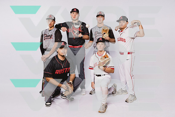 AUSTIN_BSBL_Davian Rincones, Deen Marfani, Ian Driskell, Lincoln McCaleb, Luke Chapman, Nathan Porras-(BROWN)-2225
