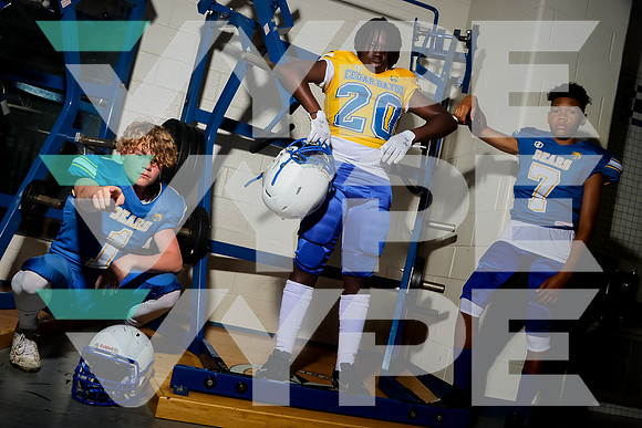 CEDAR_BAYOU_FB_TEAM_Mario Jackson, Teighan Herrin, Tre Collins_0524-(LORINCOOK)