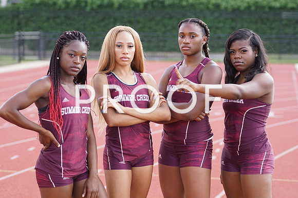 Summer Creek Girls Relay - From L to R - Roxane Adama, Tianna Randle, Dynasty McClennon and Beyonce Dotson
