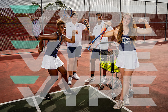 LAMAR_TENNIS_TEAM_Bryce Boyd, Holly Lock, Idara Akpaffiong, Trace Gulley-(HARTOJO)-2